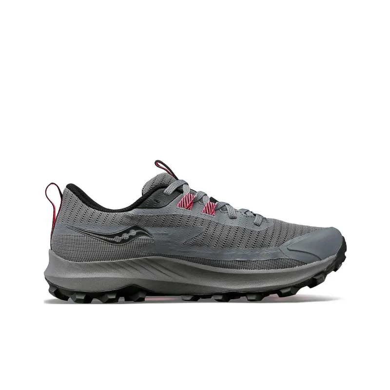 Saucony Peregrine 13 Peregrine Falcon 13 Anti Slip Wear Resistant Low Top Trail Running Shoes Women's Gray-1