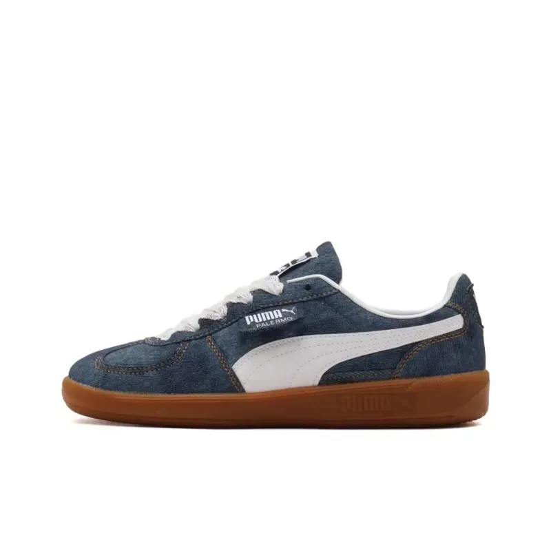 Atmos Pink x PUMA Palermo Anti Slip Wear Resistant Low Top Skateboard Shoes Unisex Blue-0
