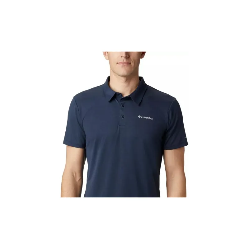 Columbia Hike Polo Shirts Men Marine Blue-3