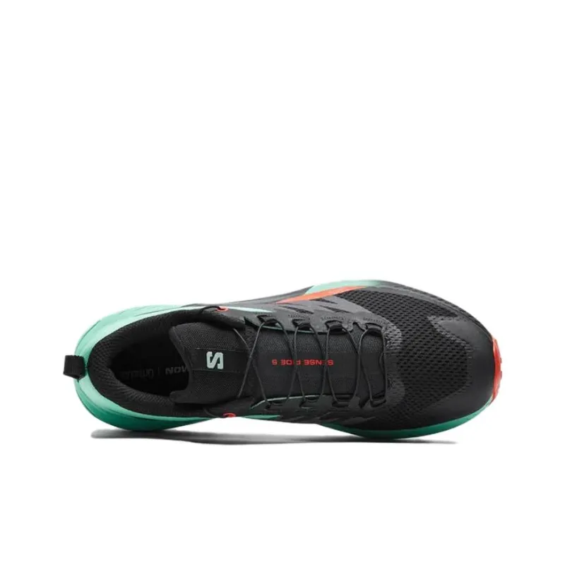SALOMON Sense Ride 5 Cushioning Lightweight Low Top Trail Running Running Shoes Men's Black-2