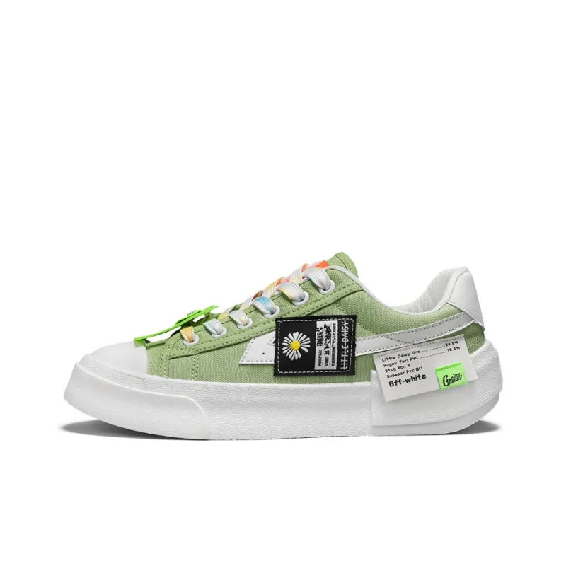 Little Daisy Small Daisy Height Increasing Wear-Resistant Breathable Slip-Resistant Low-Top Skateboard Shoes Men's-0