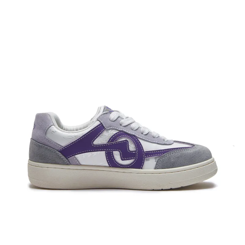 DFOA Wear Resistant Low Top Skateboard Shoes Unisex Purple-1