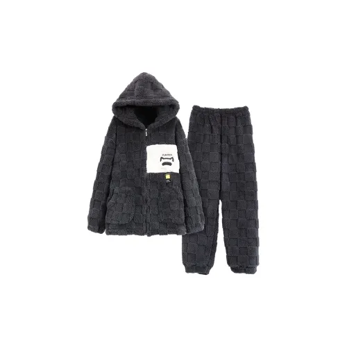 The Story Of The Flower Season Pajama Set Men's Black