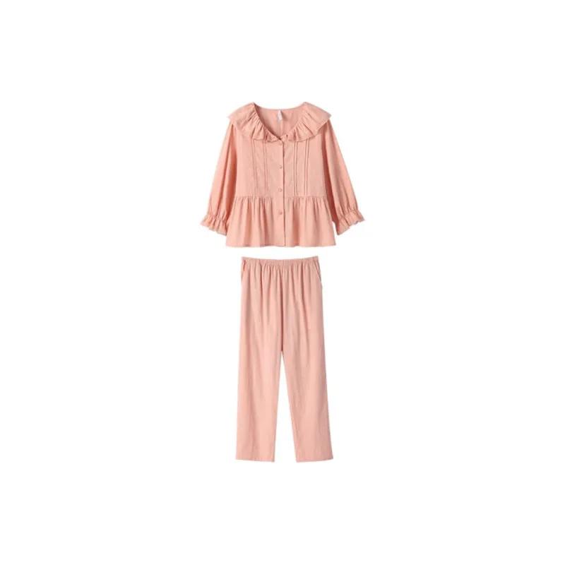 Aannsfam Pajama Set Women's Shrimp Pink-0