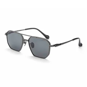 MORTON MUNCH Titanium Irregular Shape Sunglasses Men's