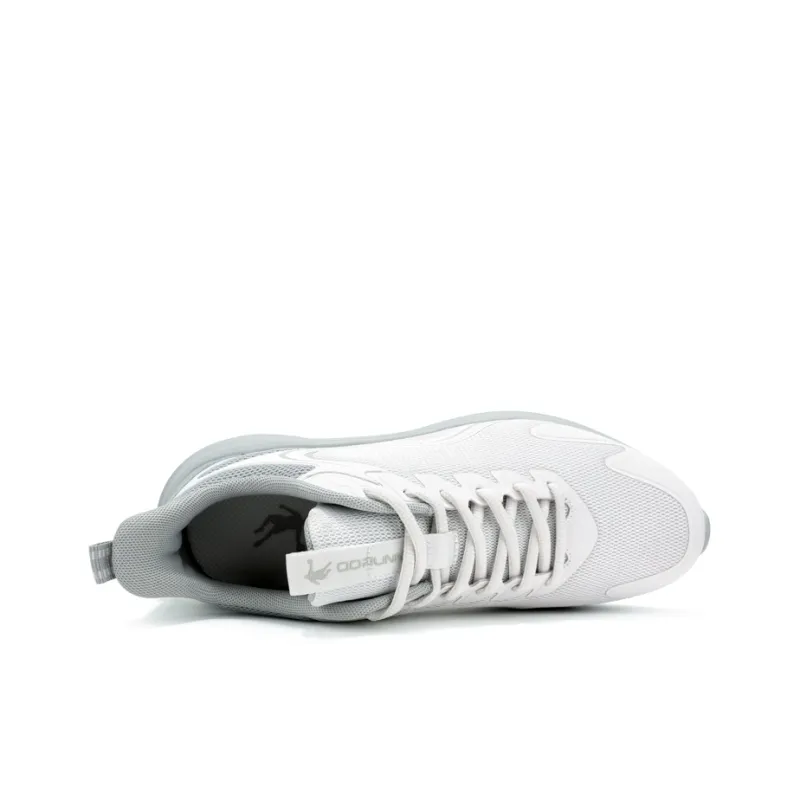 QIAODAN Cushioning, Slip Resistant, And Abrasion Resistant Low Top Running Shoes Men's White Gray Green-3