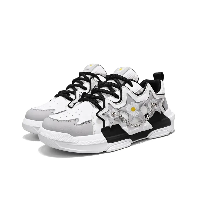 Little Daisy Small Daisy Height Increasing Wear-Resistant Breathable Slip-Resistant Low-Top Skateboard Shoes Men's-17