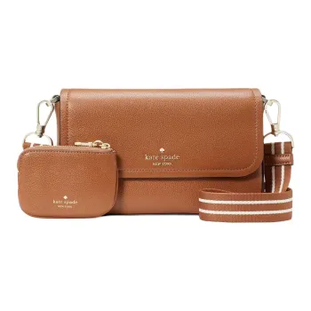 Kate Spade Litchi Grain Leather Crossbody Bag Shoulder Bag Women's Gingerbread