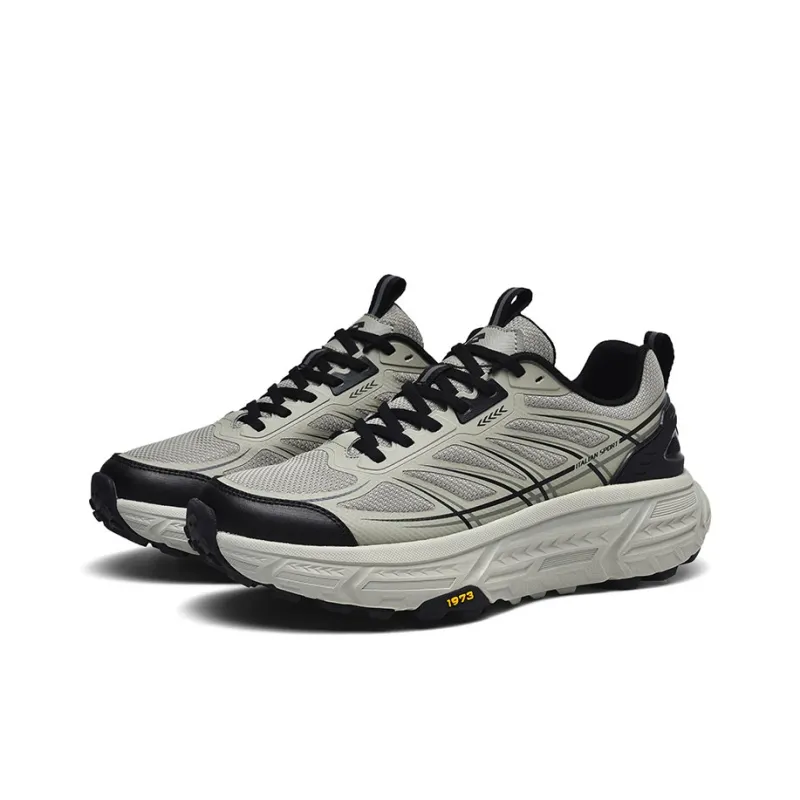 LOTTO Wild V2 Non slip Wear resistant Impact resistant Low Top Outdoor Shoes Men's Gray Green-1