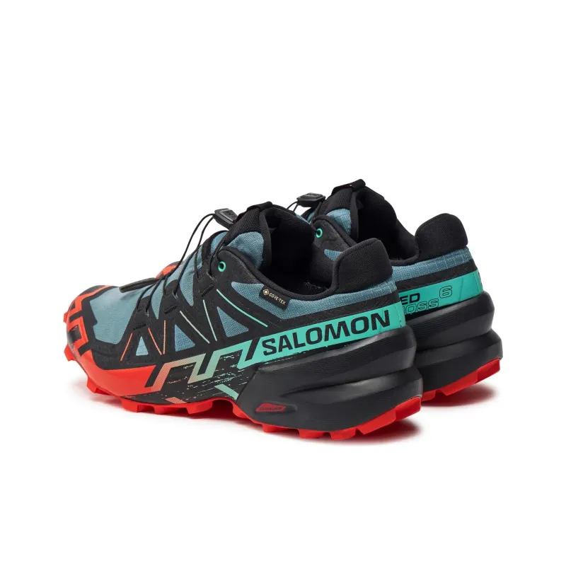 SALOMON Speedcross 6 Gore Tex North Atlantic Black Cherry Tomato-2