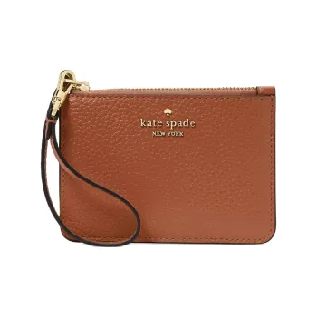 Kate Spade Litchi Grain Leather Card Holder Small Size Women's Gingerbread Brown