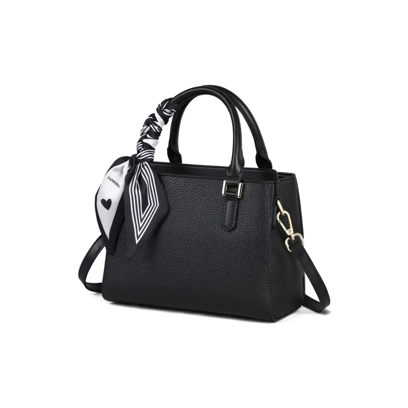 PT'SON Cow Leather Crossbody Handbag Regular Women's Khaki/Black-5