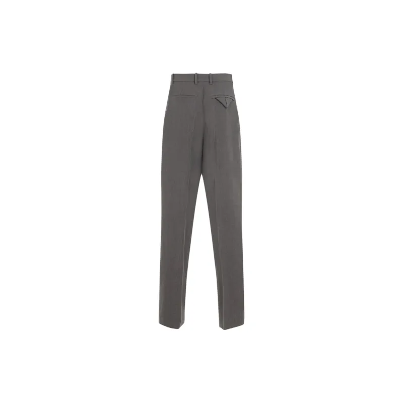 Bottega Veneta Light Wool Trousers 'Grey Melange'-1