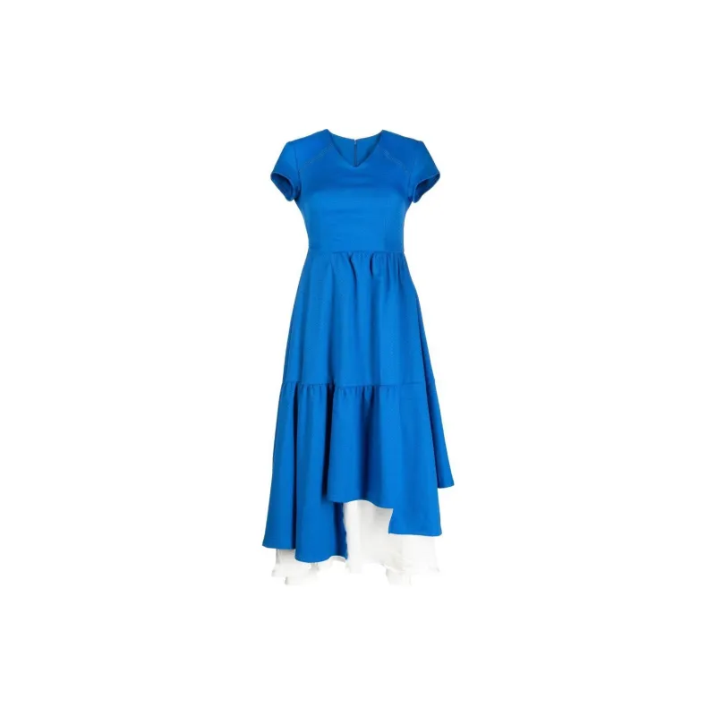 ADER ERROR Layered Asymmetric Midi Dress-2