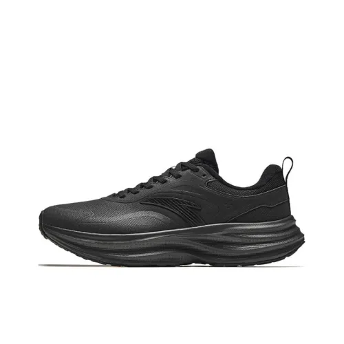 Anta Light Cloud Anti Slip Wear Resistant Low Top Casual running Blue Shoes Men's Black