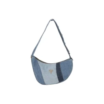 GUESS YUEQI QI Collaboration Cotton Shoulder Bag Handbag Regular Women's Blue