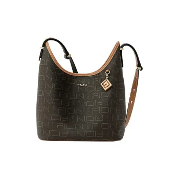 FION Coated Canvas Crossbody Bag Regular Women's Coffee