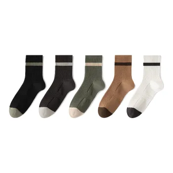Lan Miao Mid-Calf Socks Men's 5 Pack
