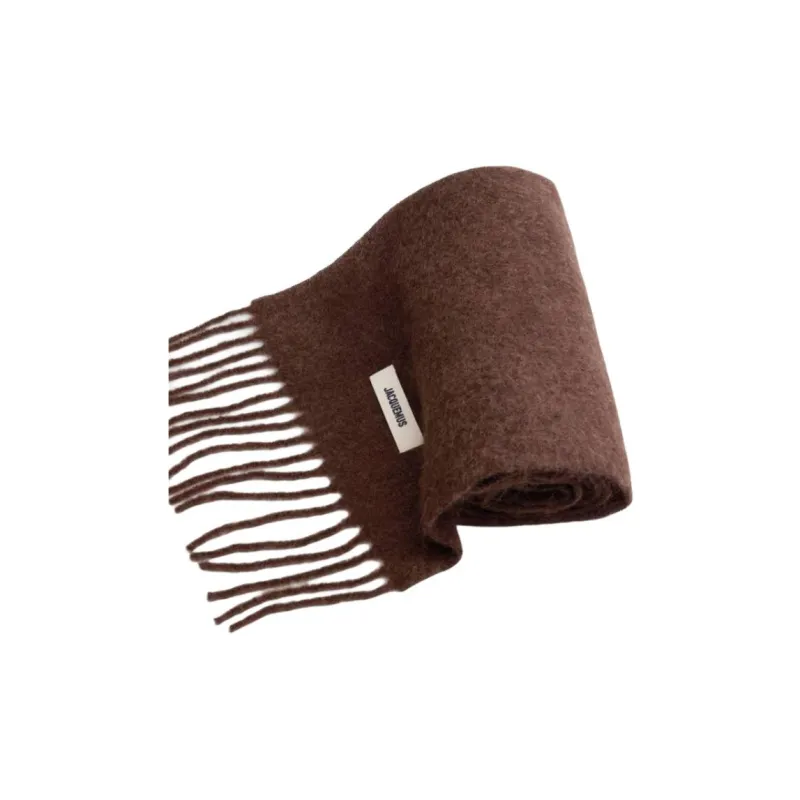 Jacquemus Logo Patch Fringed Scarf-1
