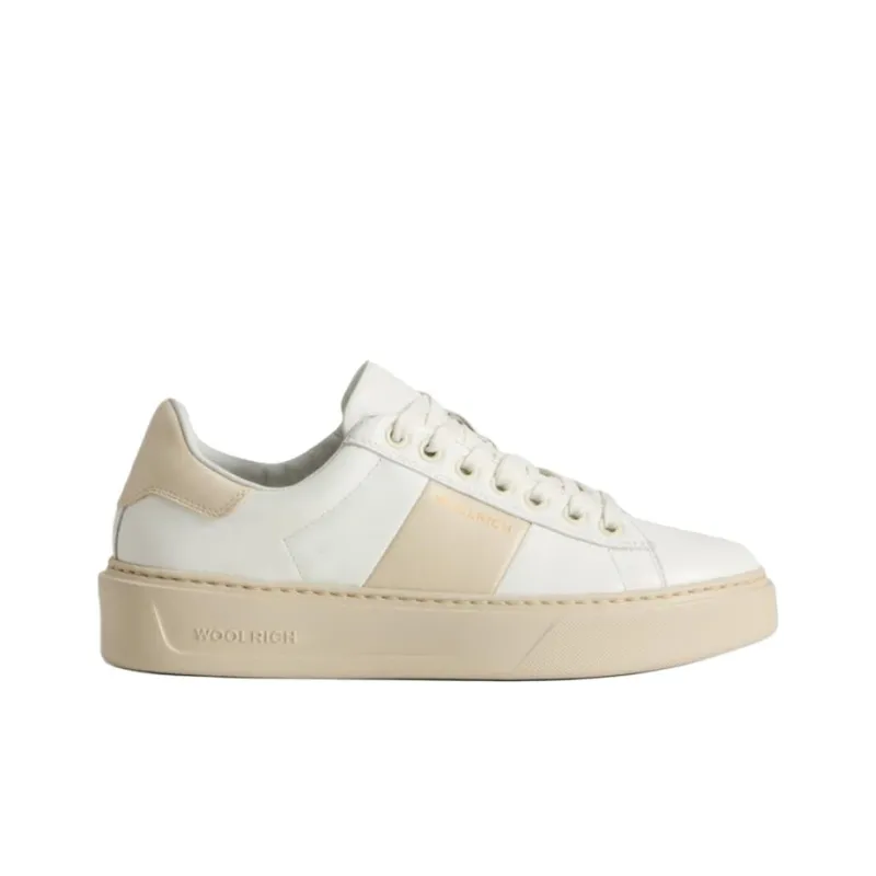 WOOLRICH Court Low-Top Skateboard Shoes Women's Ecru-1