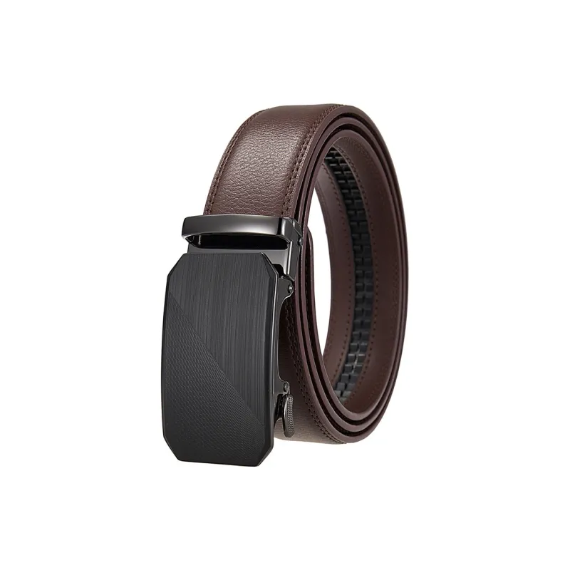 Yalu Preferred Cowhide Alloy Leather Belts Men's Width 3.5CM-0