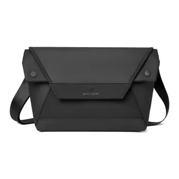PIERRE CARDIN Fabric Crossbody Bag Regular Men's Black