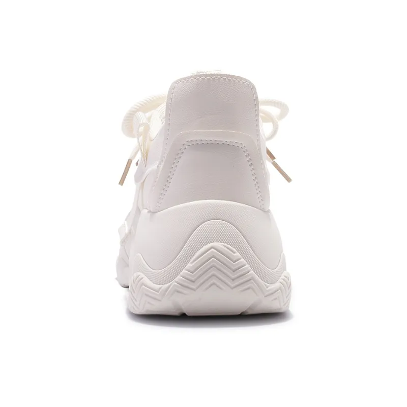 SNXR Anti-Slip Wear-Resistant Waterproof And Breathable Low-Top Chunky Sneakers Women's Beige-91