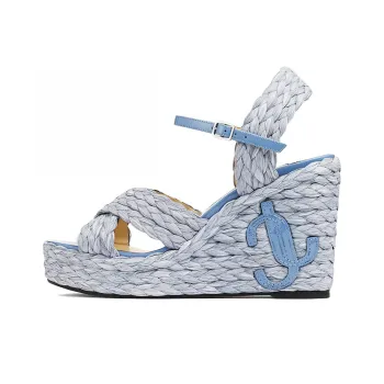 Jimmy Choo Dellena One-Strap Sandals 10cm Women's Blue
