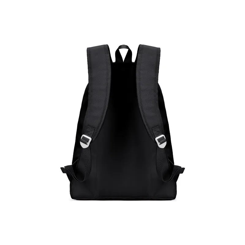 TURN UP Nylon Students Backpack Laptop Backpack Unisex Black-2