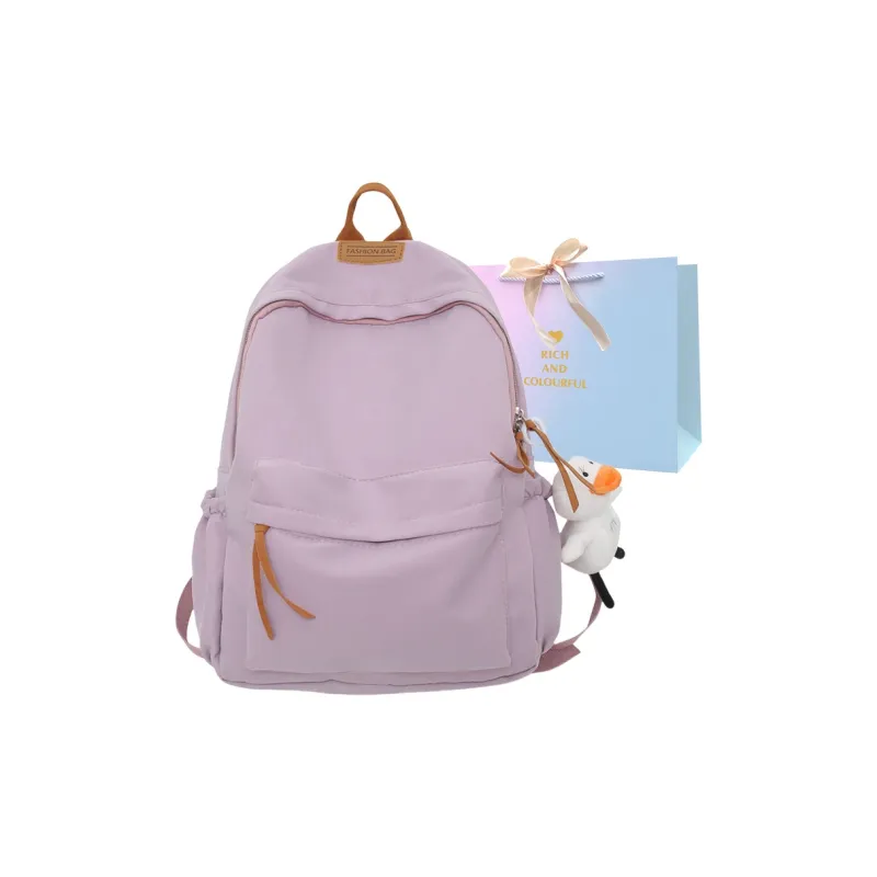 SUPERCUTE Nylon Backpack Unisex Blue/Purple/White/Black-4