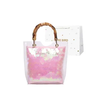 CORE BIRD PVC Patch PU Handbag Regular Women's Pink