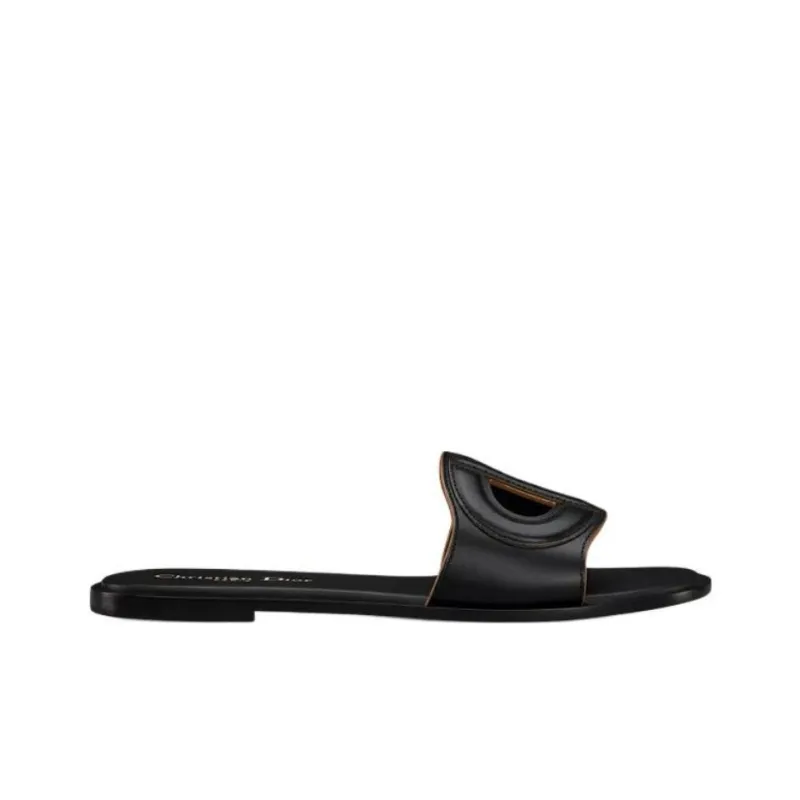 DIOR D Club Slide Slippers Women's Black-1