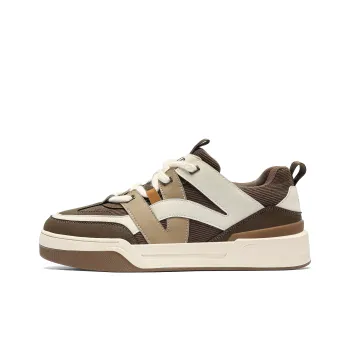 JEEP SPIRIT Coverage Wear Resistant Lightweight Breathable Height Increasing Low Top Skateboard Shoes Men's Cuban Brown