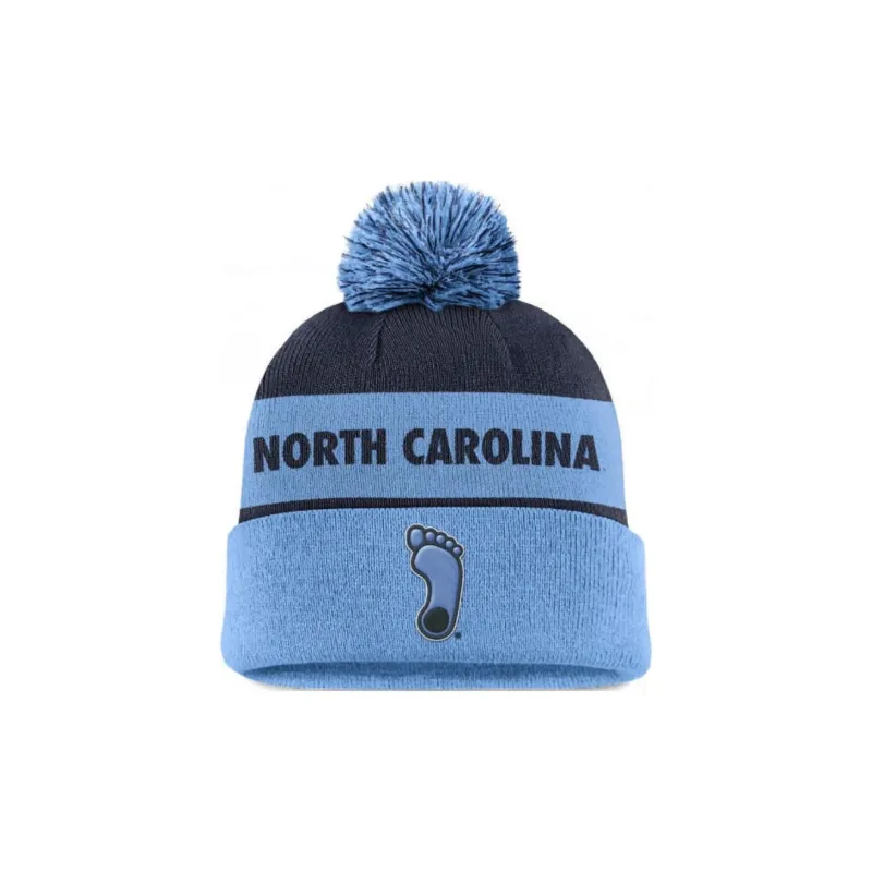 Jordan North Carolina Tar Heels Primetime Peak Men's Nike College Cuffed Pom Beanie-0