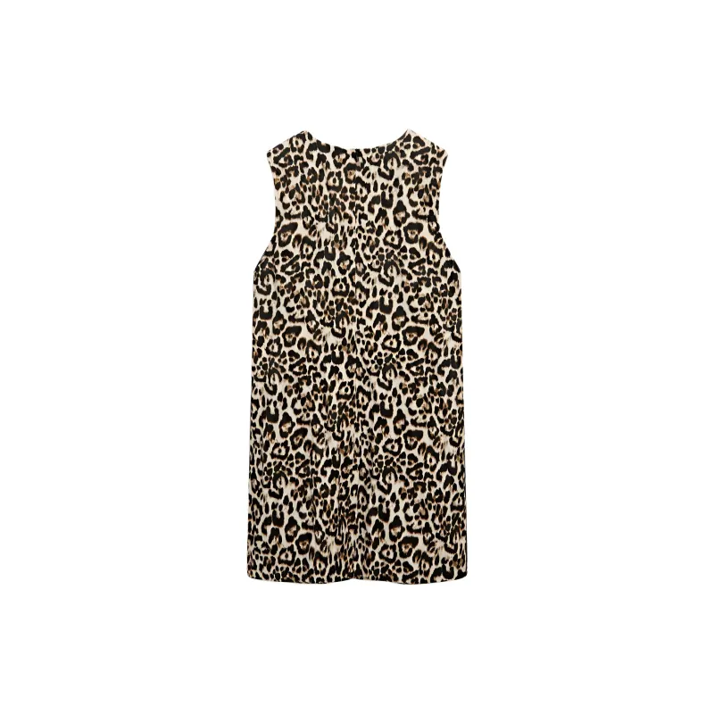 Massimo Dutti Sleeveless Dress Women's Brown-1