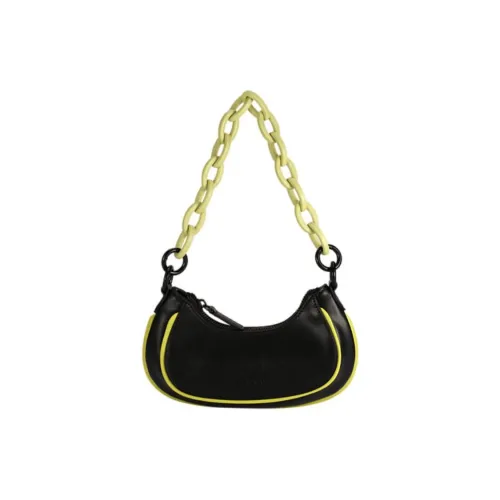 AJIDOU Artificial Leather Portable Crossbody Bag, Shoulder Bag Small Size Women's Black