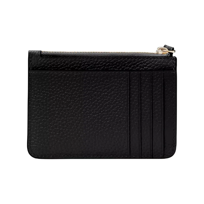 Kate Spade Litchi Grain Leather Card Holder Small Size Women's Black-1