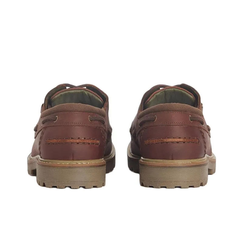 BARBOUR Boat Shoes Men's Red Brown-4