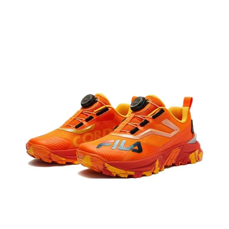 FILA KIDS Slip Resistant Anti Kick Low Top Kids' Outdoor Shoes Orange Tiger Orange/Black Unisex-2