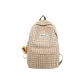 Yellow Plaid with Doll Face Charm