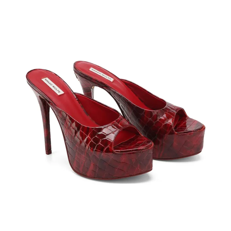 Naked Wolfe Odor Resistant, Abrasion Resistant Slide Slippers Women's Red-2