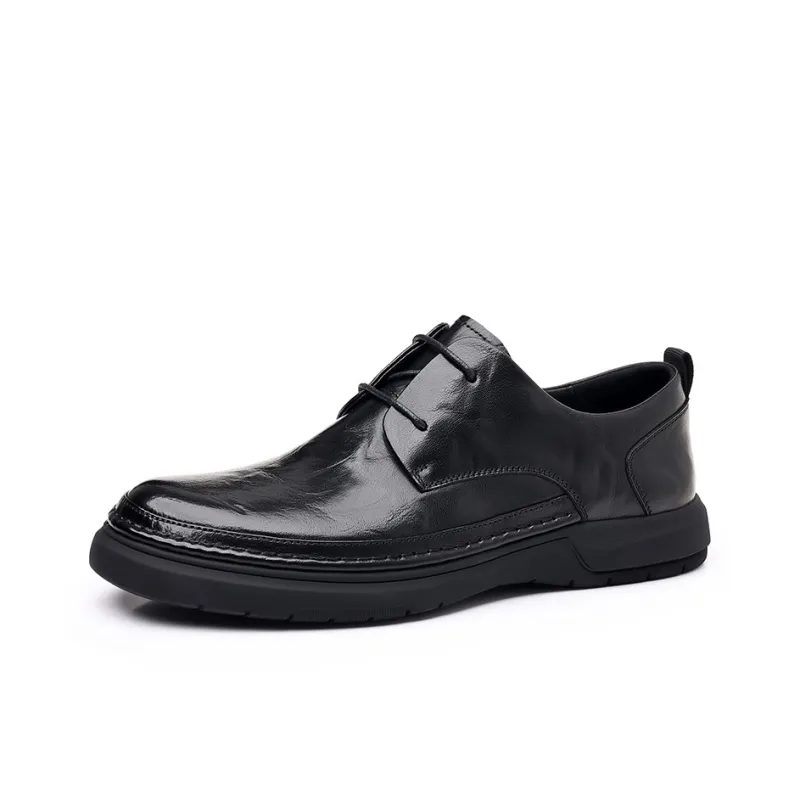 Bull charm Men's Casual Shoes Men Low Top Black/Brown-0