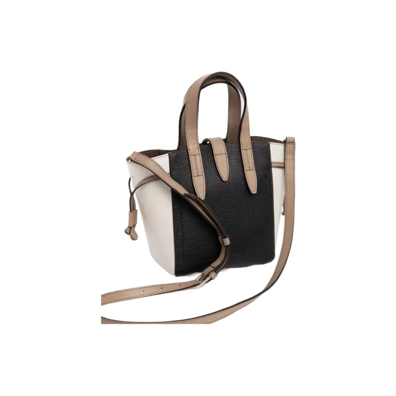 Furla Net Collection Calfskin Tote Bag Shopping Bag Handbags Mini Women's Black-3