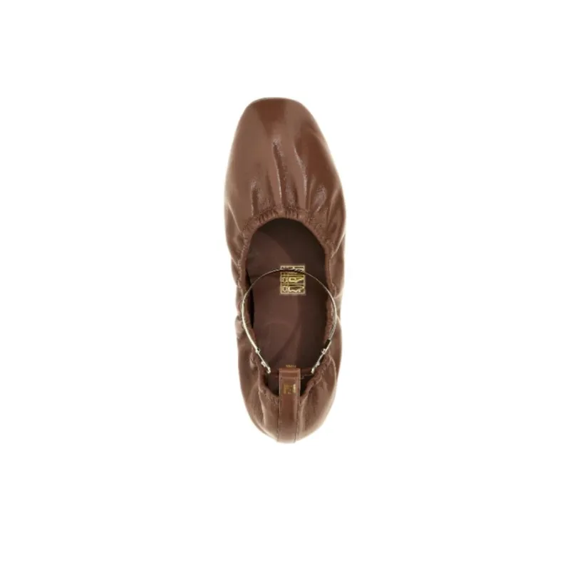 FENDI Ruched-Detail Ballerina Flats Women's-4