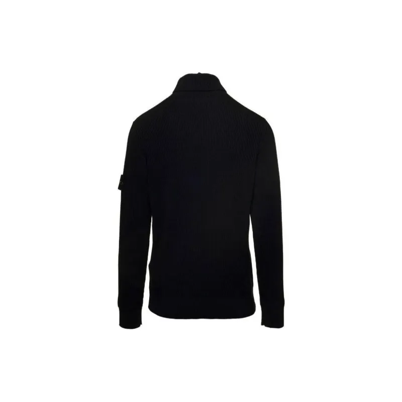 STONE ISLAND Compass Patch Roll Neck Knitted Jumper-2