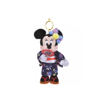 Disney Minnie Summer Festival Summer Kimono With Gentle Breeze Dolls Plush Pendant 19cm Height