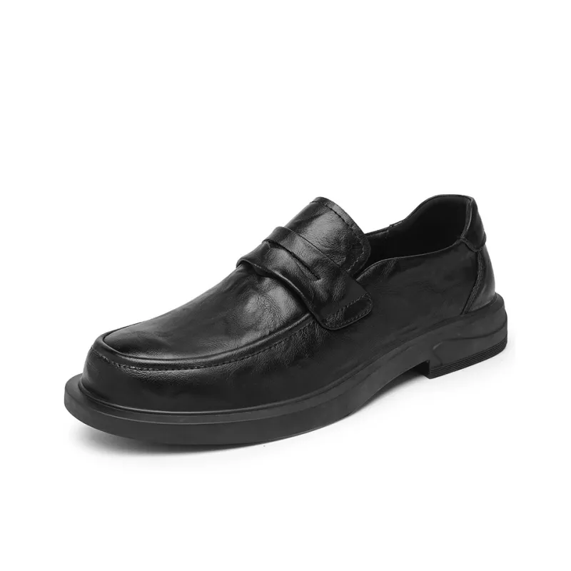 King Jinmai Men's Casual Shoes Men Low Top Black, Dark Brown-1