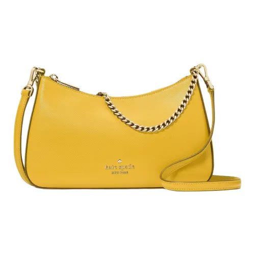 Kate Spade Cross Grain PVC Handbag, Shoulder Bag, Crossbody Bag Women's Narcissus Yellow