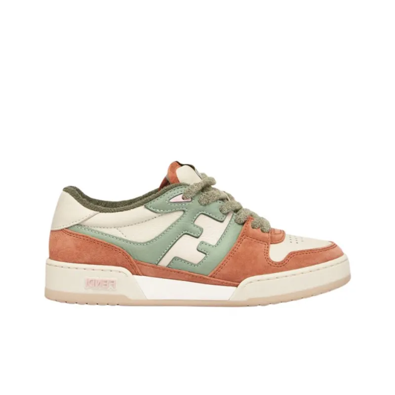 FENDI Match Low Top Stylish Skateboarding Shoes Men's White Orange Green-1