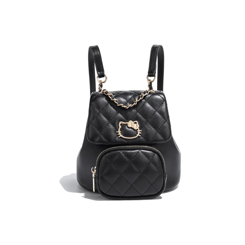 MESUCA Sanrio Sanrio Kitty Series PU Backpack Women's Ecru/Black-7